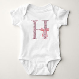 Gepersonaliseerd Initiaal Baby Meisje "H" Romper