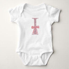 Gepersonaliseerd Initiaal Baby Meisje "I" Romper