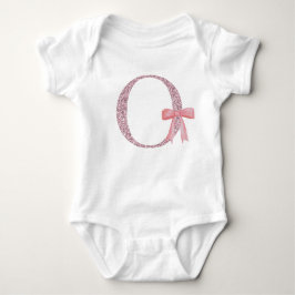 Gepersonaliseerd Initiaal Baby Meisje "O" Romper