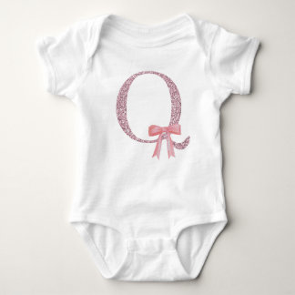 Gepersonaliseerd Initiaal Baby Meisje "Q" Romper
