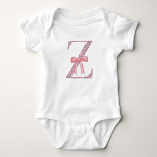Gepersonaliseerd Initiaal Baby Meisje "Z" Romper