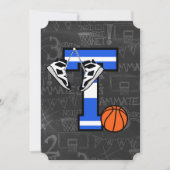 Gepersonaliseerd Initiaal Basketbal Letter T Kaart (Voorkant)