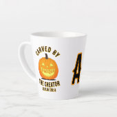 Gepersonaliseerd Initiaal door de Schepper Latte Mok (Linkerhoek)