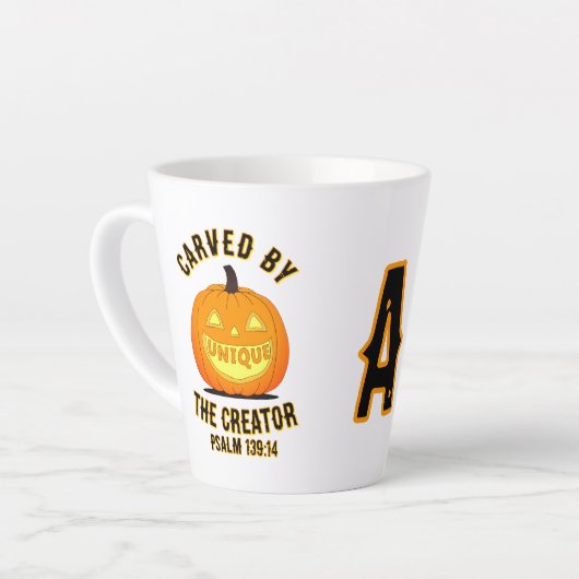 Gepersonaliseerd Initiaal door de Schepper Latte Mok (Linkerhoek)