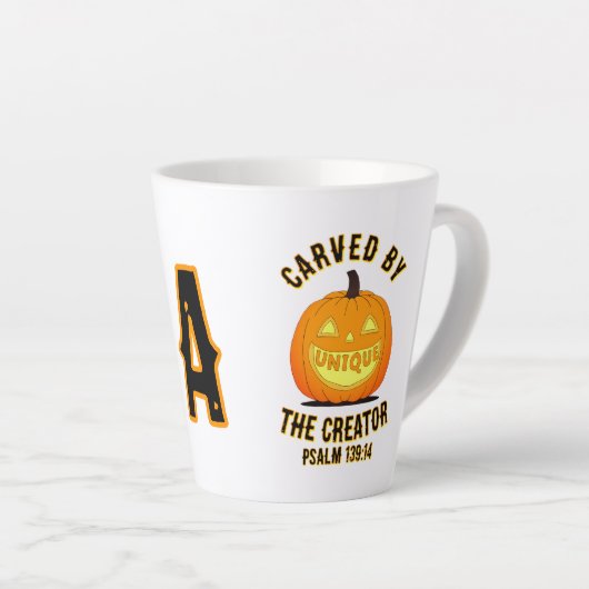 Gepersonaliseerd Initiaal door de Schepper Latte Mok (Rechterhoek)