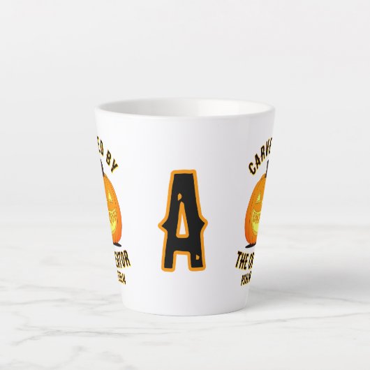 Gepersonaliseerd Initiaal door de Schepper Latte Mok (Voorkant)