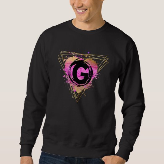 Gepersonaliseerd Initiaal G Monogram Letter Deco C Trui (Voorkant)