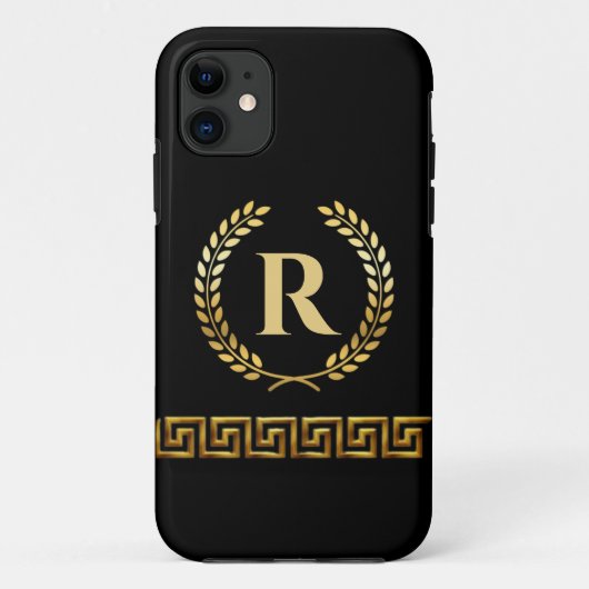 Gepersonaliseerd Initiaal Griekenland Case-Mate iPhone Case (Achterkant)