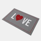 Gepersonaliseerd Initiaal Grijs Doormat Deurmat (Schuin)