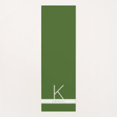 Gepersonaliseerd Initiaal Groen wit, eenvoudig Yogamat (Voorkant)