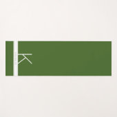 Gepersonaliseerd Initiaal Groen wit, eenvoudig Yogamat (Voorkant (horizontaal))