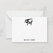 Gepersonaliseerd Initiaal Gymnastiek monogram Notitiekaartje (Voorkant)