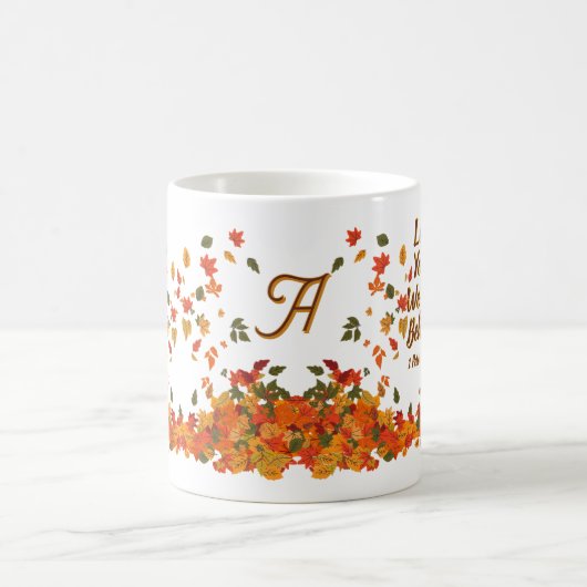 Gepersonaliseerd Initiaal laat je zorgen achter Koffiemok (Center)