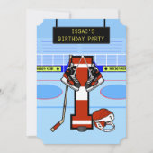 Gepersonaliseerd Initiaal letter I Ice Hockey Kaart (Voorkant)