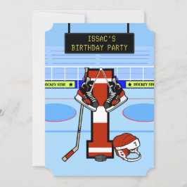 Gepersonaliseerd Initiaal letter I Ice Hockey Kaart