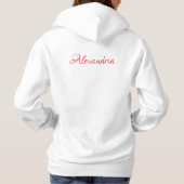 Gepersonaliseerd Initiaal met hart Hoodie (Achterkant)