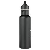 Gepersonaliseerd Initiaal Modern Black en White Waterfles (Links)