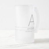 Gepersonaliseerd Initiaal Modern Bridal Party Gift Matglas Bierpul (Voorkant rechts)