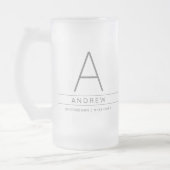 Gepersonaliseerd Initiaal Modern Bridal Party Gift Matglas Bierpul (Links)