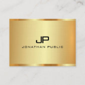 Gepersonaliseerd Initiaal monogram Elegant Faux Go Visitekaartje (Voorkant)