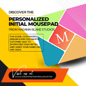 Gepersonaliseerd Initiaal Mousepad Muismat