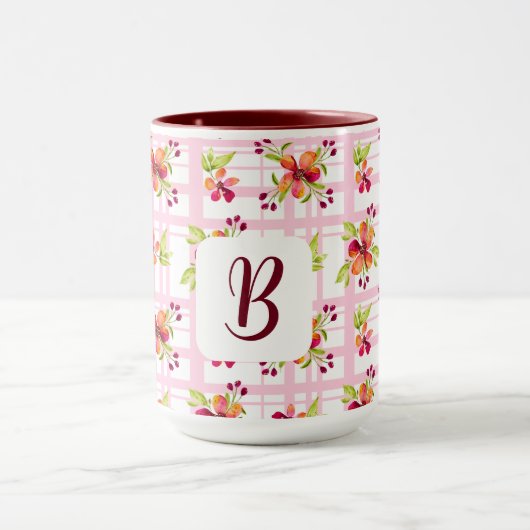 Gepersonaliseerd Initiaal op de Mok van Red Berry (Midden)