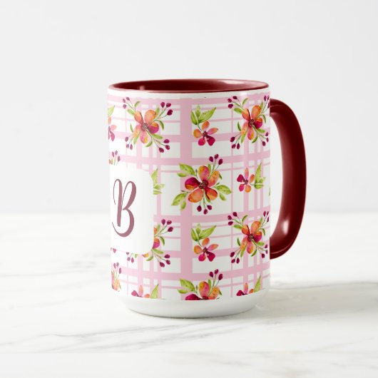 Gepersonaliseerd Initiaal op de Mok van Red Berry  (Voorkant rechts)