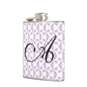 Gepersonaliseerd Initiaal Paarse pinwielen Heupfles (Links)