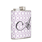 Gepersonaliseerd Initiaal Paarse pinwielen Heupfles (Rechts)