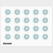 Gepersonaliseerd Initiaal Ronde Stickers (Vel)