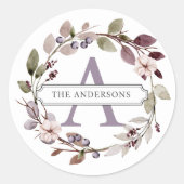 Gepersonaliseerd Initiaal Ronde Stickers (Voorkant)