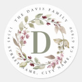 Gepersonaliseerd Initiaal Ronde Stickers (Voorkant)