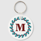 Gepersonaliseerd Initiaal Scandinavische monogram Sleutelhanger (Voorkant)