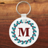 Gepersonaliseerd Initiaal Scandinavische monogram Sleutelhanger (Voorkant)