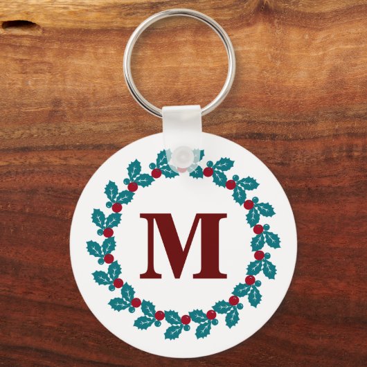 Gepersonaliseerd Initiaal Scandinavische monogram Sleutelhanger (Voorkant)