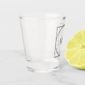 Gepersonaliseerd initiaal schot glas (Links)