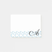 Gepersonaliseerd Initiaal Sky Blue Pinwheels Post-it® Notes (Voorkant)