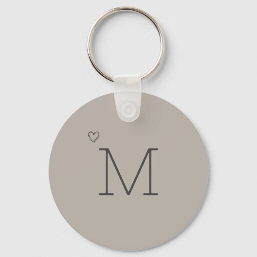 Gepersonaliseerd Initiaal | Stijlvol minimalistisc Sleutelhanger (Voorkant)