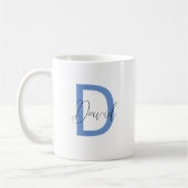 Gepersonaliseerd initiaal trendy Naam koffie Mok (Links)