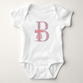 Gepersonaliseerd Initiaal voor baby meisje "B" Romper