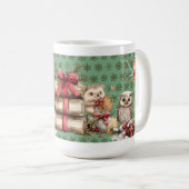 Gepersonaliseerd initiaal winterbos koffiemok (Voorkant rechts)