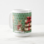 Gepersonaliseerd initiaal winterbos koffiemok (Voorkant links)