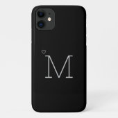 Gepersonaliseerd Initiaal zwart Case-Mate iPhone Case (Achterkant)