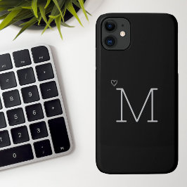 Gepersonaliseerd Initiaal zwart Case-Mate iPhone Case
