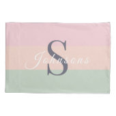 Gepersonaliseerd Initialen Monogram voor Paarse Co Kussensloop (Achterkant)