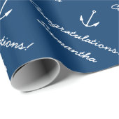 Gepersonaliseerd inpakpapier | anker voor zeeschep (Rol Hoek)