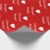 Gepersonaliseerd inpakpapier | Ik hou van je (Hoek)