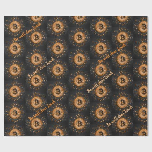 Gepersonaliseerd inpakpapier voor handelaren, Bitc (Vlak)