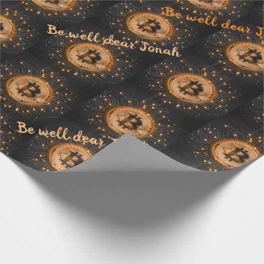 Gepersonaliseerd inpakpapier voor handelaren, Bitc (Hoek)