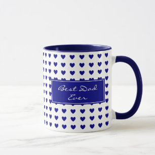 Gepersonaliseerd Inspirerend Blue Hearts Pattern Mok